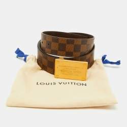 Louis Vuitton Damier Ebene Canvas Inventeur Reversible Belt 95CM