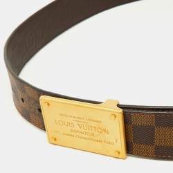 Louis Vuitton Damier Ebene Canvas Inventeur Reversible Belt 95CM