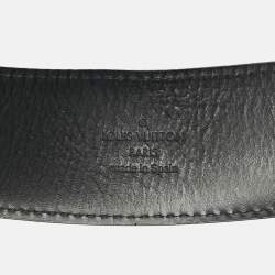 Pre Owned Louis Vuitton Damier Graphite Canvas LV Initiales Belt 105CM