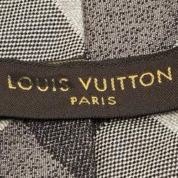 Louis Vuitton Grey Checks Silk Classic Tie