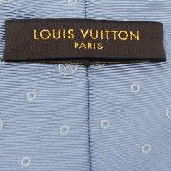Louis Vuitton Blue Patterned Traditional Tie