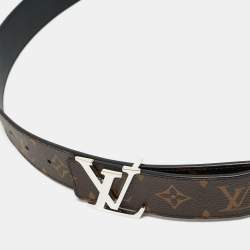Pre Owned Louis Vuitton Monogram Canvas LV Initiales Reversible Belt 100CM