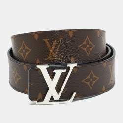 Pre Owned Louis Vuitton Monogram Canvas LV Initiales Reversible Belt 100CM
