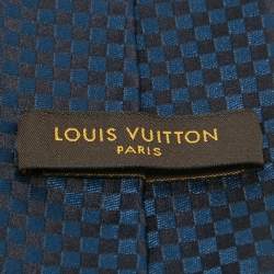 مملوكة مسبقًا Louis Vuitton Blue/Black Damier Silk Tie