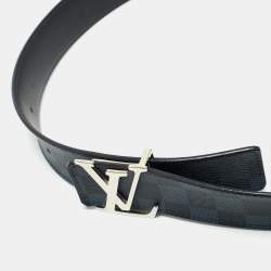 Pre Owned Louis Vuitton Damier Cobalt Canvas LV Initiales Belt 95 CM