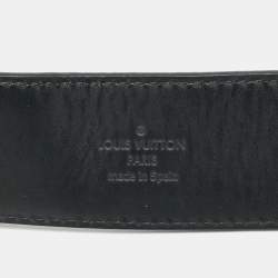 Pre Owned Louis Vuitton Damier Graphite Canvas LV Initiales Belt 90 CM