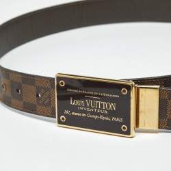 Pre Owned حزام لوي فيتون قابل للعكس اختراع كانفاس دامير ايبين 85 سم