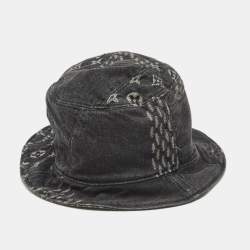 Pre Owned Louis Vuitton Grey Monogram Bucket Hat