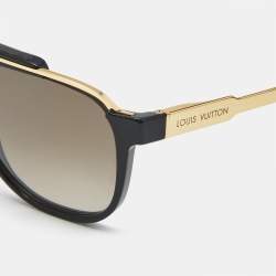 Pre Owned نظارة شمسية لوي فيتون Z0936W ماسكوت بتدرج الأسود/الذهبي