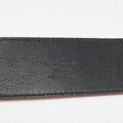 Pre Owned Louis Vuitton x Supreme Red Monogram Leather LV Initiales Belt 90 CM