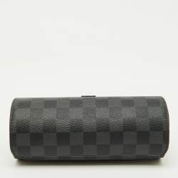 Pre Owned Louis Vuitton Damier Graphite Canvas 3 Watch Case