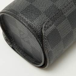 Pre Owned Louis Vuitton Damier Graphite Canvas 3 Watch Case