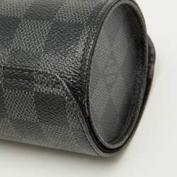 Pre Owned Louis Vuitton Damier Graphite Canvas 3 Watch Case