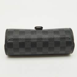 Pre Owned Louis Vuitton Damier Graphite Canvas 3 Watch Case