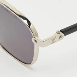 Pre Owned Louis Vuitton Black Z1942U Signature Metal Square Sunglasses