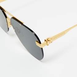 مملوكة مسبقًا Louis Vuitton Black/Gold Tone Z1261W Ash Aviator Sunglasses