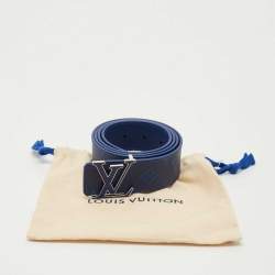 مملوكة مسبقًا Louis Vuitton Blue Monogram Canvas LV Initiales Reversible Belt 100 CM