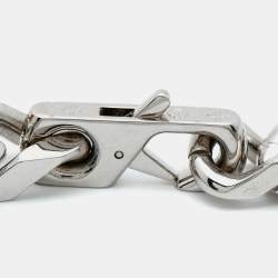 Pre Owned Louis Vuitton Monogram Silver Tone Chain Link Bracelet