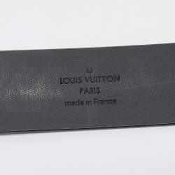 Pre Owned Louis Vuitton Black Leather Neogram Belt 90CM