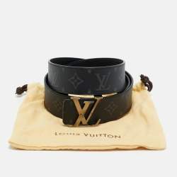 Pre Owned حزام لوي فيتون انيشيلز كانفاس مونوغرامي إكليبس 95 سم