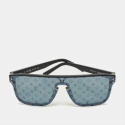 Pre Owned Louis Vuitton Black Z1082E Monogram LV Waimea Shield Sunglasses