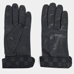 Pre Owned Louis Vuitton Black Leather gloves