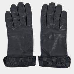 Pre Owned Louis Vuitton Black Leather gloves