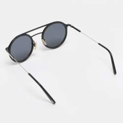 Pre Owned Louis Vuitton Black Metal and Acetate Z1024W 93L Round Sunglasses