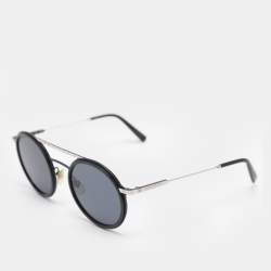 Pre Owned Louis Vuitton Black Metal and Acetate Z1024W 93L Round Sunglasses