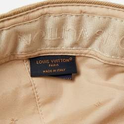 Pre Owned Louis Vuitton Beige Palm Tree Patch Cotton Baseball Cap