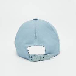Pre Owned Louis Vuitton Cloud Blue Logo Aerogram Cotton Baseball Cap 55 Cm