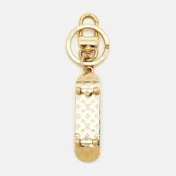 Pre Owned Louis Vuitton Gold Tone LV Skate Bag Charm & Key Holder