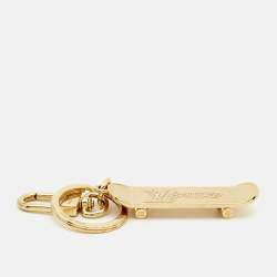 Pre Owned Louis Vuitton Gold Tone LV Skate Bag Charm & Key Holder