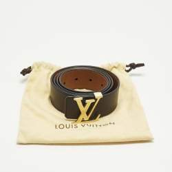 Pre Owned Louis Vuitton LV Initiales Reversible 95CM Black Taurillon Leather