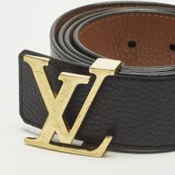 Pre Owned Louis Vuitton LV Initiales Reversible 95CM Black Taurillon Leather