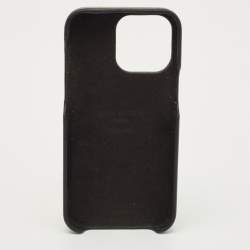 Pre Owned Louis Vuitton Bumper Pallas iPhone 15 Pro Max Cover Black Coated Canvas and Leather