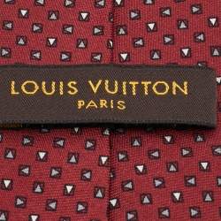 مملوكة مسبقًا ربطة عنق لوي فيتون حرير بطبعة LV ماروني
