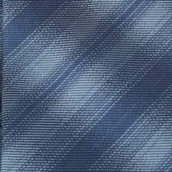 Pre Owned Louis Vuitton Blue Check Pattern Silk Tie