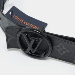 Pre Owned Louis Vuitton Reversible LV Circle 100CM Buckle Monogram Eclipse Canvas