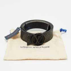 Pre Owned Louis Vuitton Reversible LV Circle 100CM Buckle Monogram Eclipse Canvas