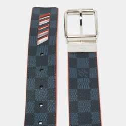 Pre Owned Louis Vuitton Race Reversible 100CM Belt Damier Cobalt Canvas
