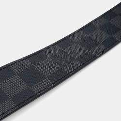 مملوكة مسبقًا حزام لوي فيتون جرافيت جلد أسود