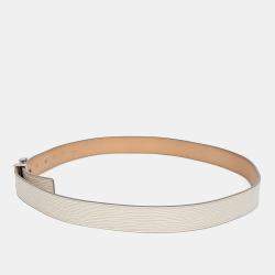 مملوكة مسبقًا Louis Vuitton White Epi Belt