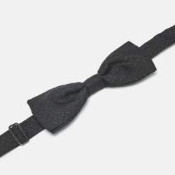 Pre Owned ربطة عنق لويس فويتون حرير بطبعة شعار مونوغرام أسود