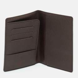 Pre Owned Louis Vuitton Passport Cover Damier Ebene Canvas