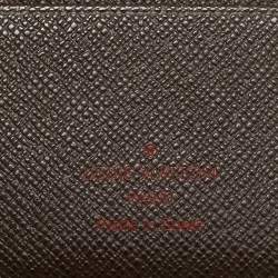 Pre Owned Louis Vuitton Passport Cover Damier Ebene Canvas