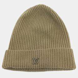 Pre Owned Louis Vuitton Khaki Cashmere Beanie