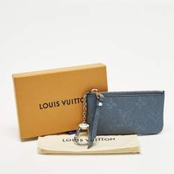 مملوكة مسبقًا Louis Vuitton Key Pouch Blue Monogram Empreinte Leather