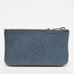 مملوكة مسبقًا Louis Vuitton Key Pouch Blue Monogram Empreinte Leather