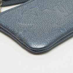 مملوكة مسبقًا Louis Vuitton Key Pouch Blue Monogram Empreinte Leather
